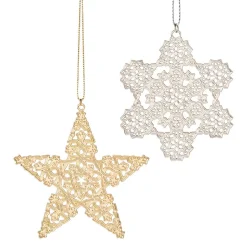 Clearance 2024 Star and Snowflake Ornament Set Ornaments