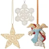 Discount 2024 Star, Snowflake, and Angel Tree Ornament Set Ornaments