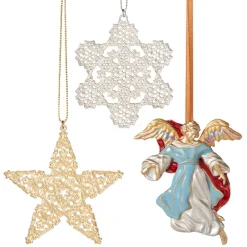 Discount 2024 Star, Snowflake, and Angel Tree Ornament Set Ornaments
