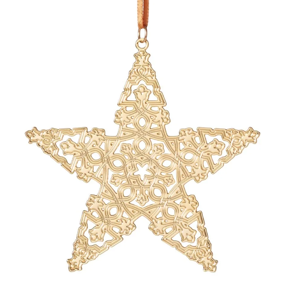 Clearance 2024 Sterling Silver Star and Snowflake Ornament Set Ornaments