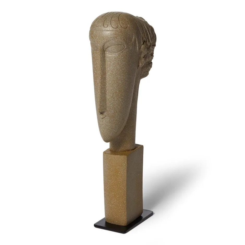 Clearance Amedeo Modigliani: Green Tête Sculpture Sculpture