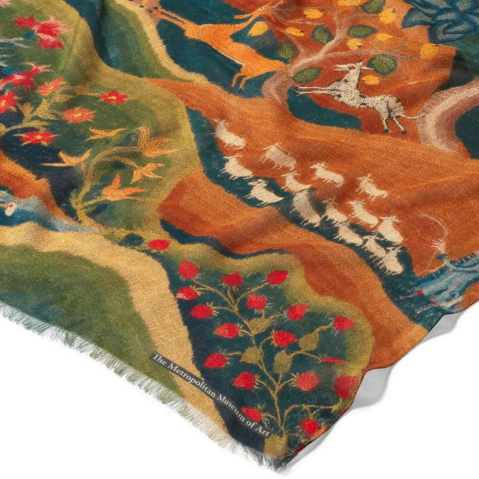 Best American Folk Art Landscape Oblong Scarf Scarves & Wraps