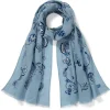 Clearance American Vines Embroidered Shawl Scarves & Wraps