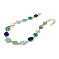 Discount Ancient Mixed Motifs Glass Statement Necklace Necklaces