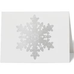 Online Bentley: Snow Crystal Fine Holiday Cards with Lined Envelopes and Foil Seals Holiday Cards
