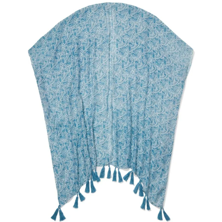 New Blue & White Qing Floral Cover-Up Clothing