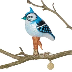 Sale Blue Jay Glass Ornament Ornaments