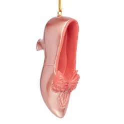 Hot Bow-Bedecked Evening Slipper Shoe Ornament Ornaments