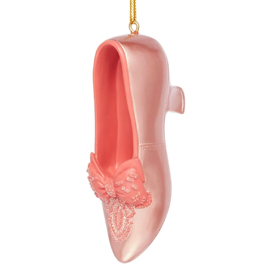 Hot Bow-Bedecked Evening Slipper Shoe Ornament Ornaments