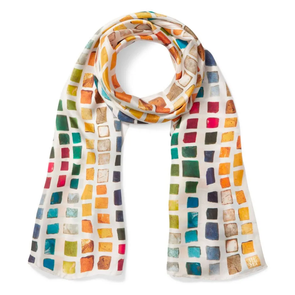 Sale Byzantine Tesserae Oblong Silk Scarf Scarves & Wraps