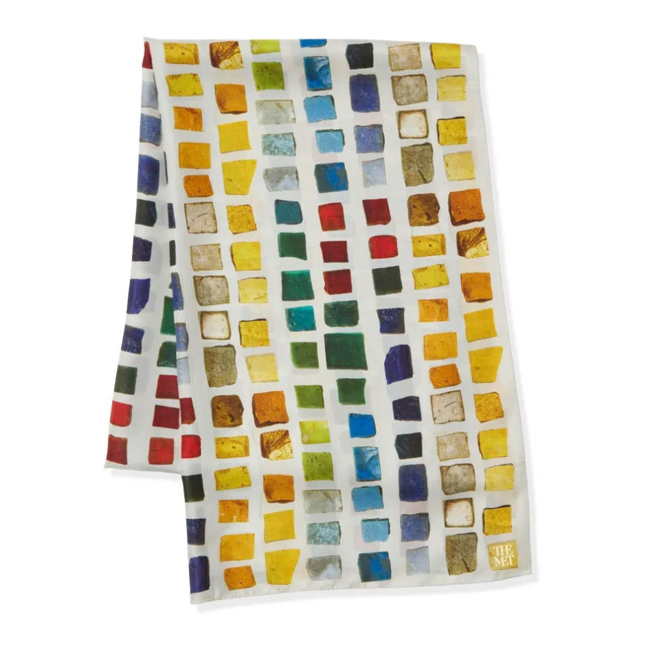 Sale Byzantine Tesserae Oblong Silk Scarf Scarves & Wraps