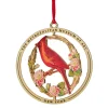 New Cardinal Grosbeak Spinning Ornament Ornaments