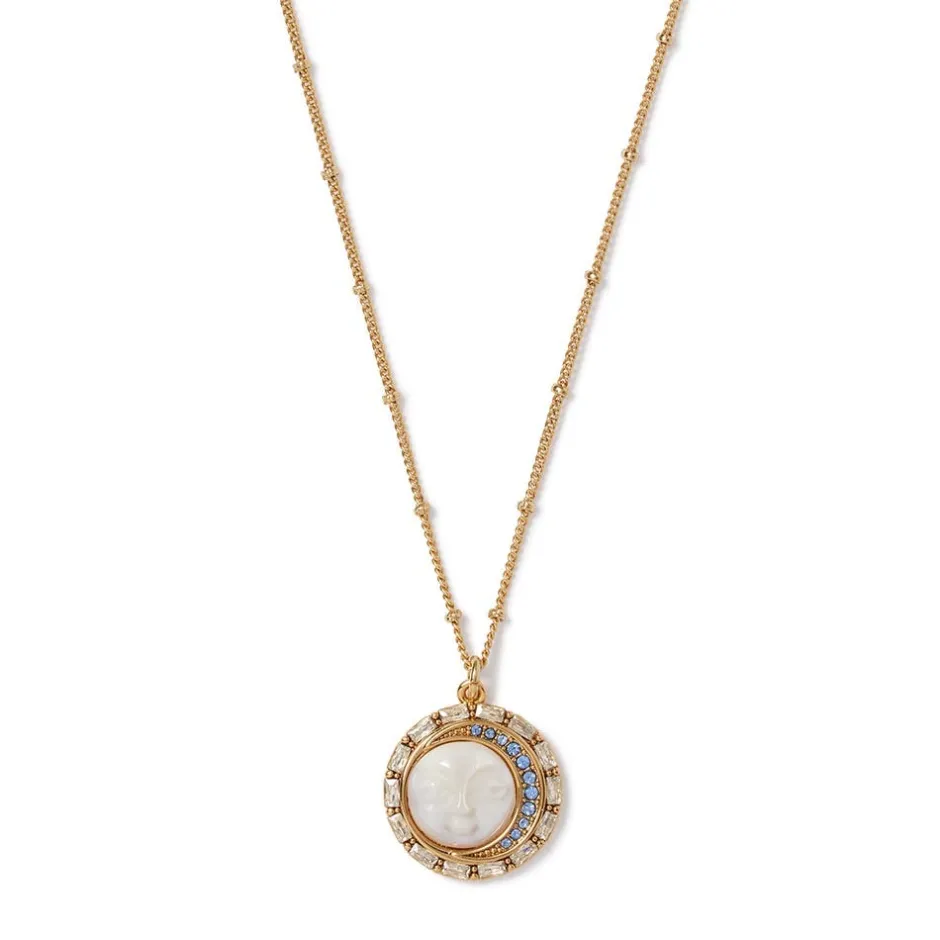 Best Celestial Symbols Carved Mother-of-Pearl Pendant Necklace Necklaces