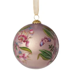 Sale Chelsea Botanicals Hand-Painted Glass Ornament Set Ornaments