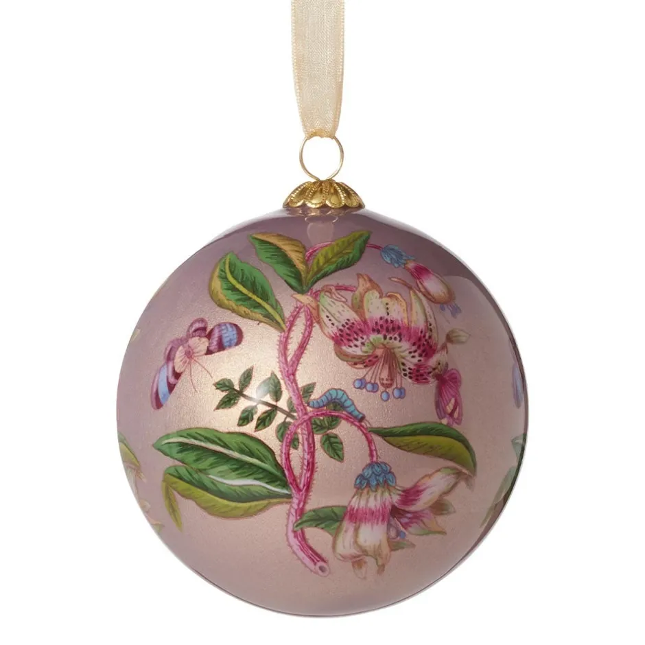 Sale Chelsea Botanicals Hand-Painted Glass Ornament Set Ornaments