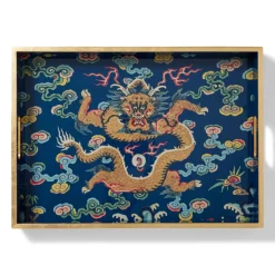 New Chinese Dragon Rank Badge Lacquer Tray Tableware|Decorative Accents