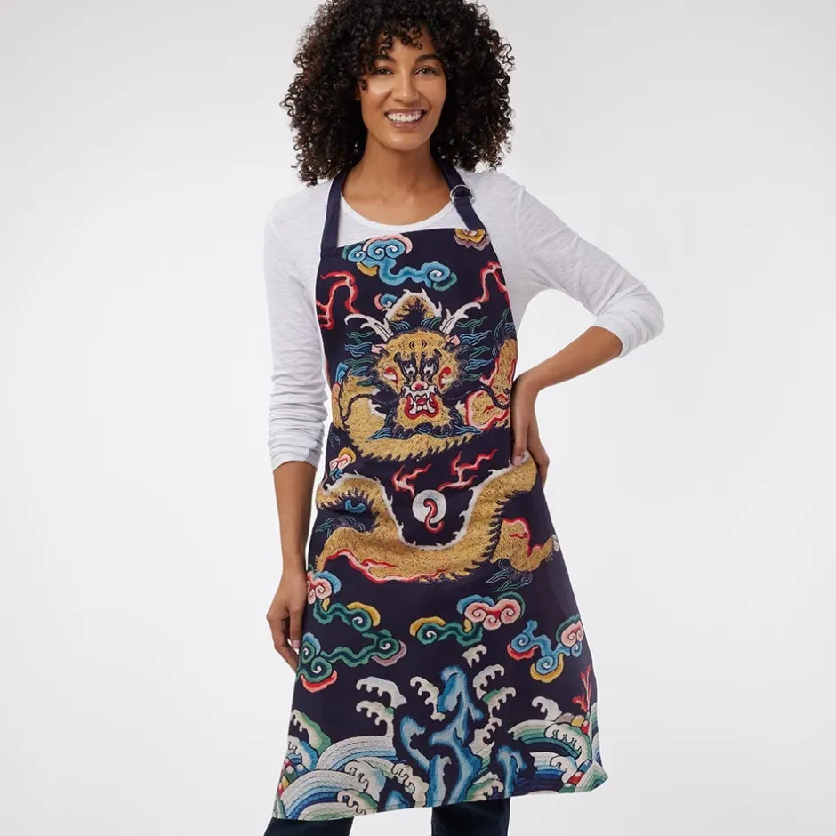 Clearance Chinese Dragon Rank Badge Apron Tableware