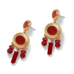 Outlet Classical Carnelian Chandelier Earrings Earrings
