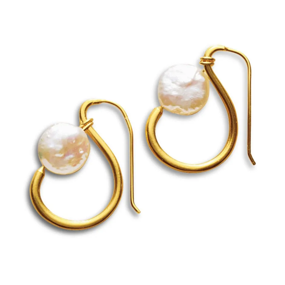 Online Coin Pearl Earrings Earrings