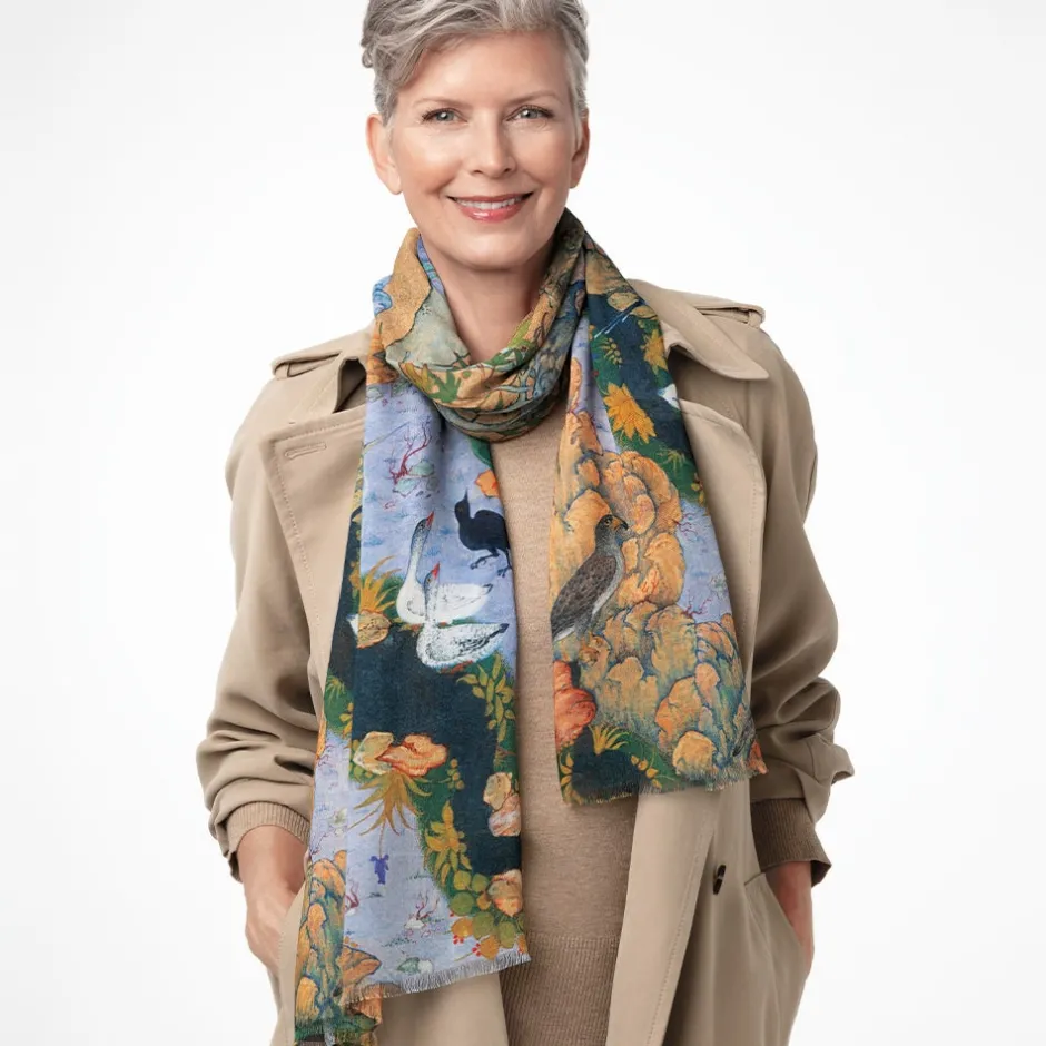 Outlet Concourse of the Birds Oblong Scarf Scarves & Wraps