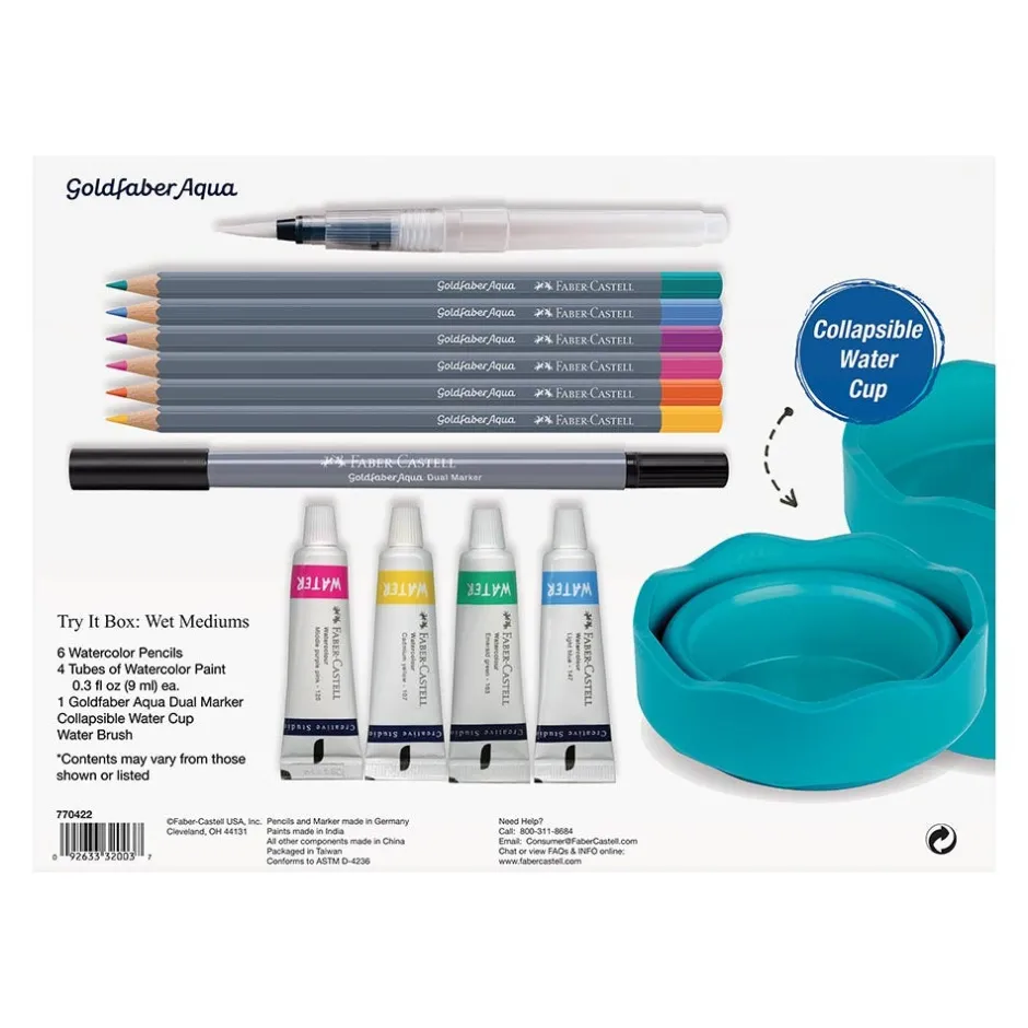 Outlet Creative Studio Try It Box: Wet Mediums Art Supplies & Easels