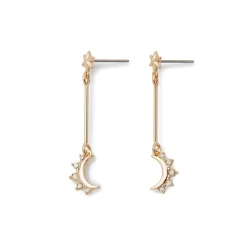 Online Crescent Moon Drop Earrings Earrings