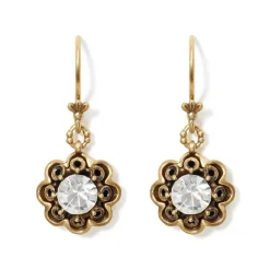 Best Crystal Rosette Drop Earrings Earrings