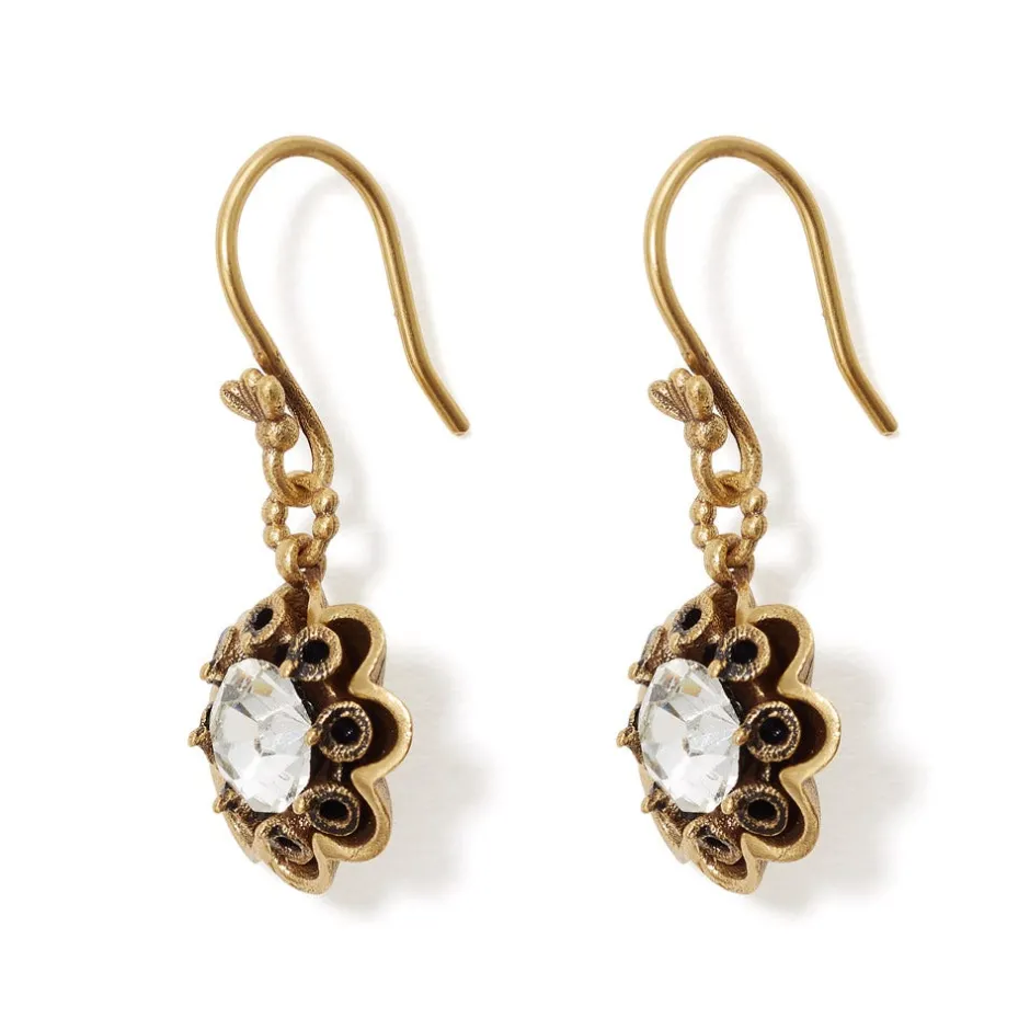 Best Crystal Rosette Drop Earrings Earrings