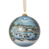 Best Currier & Ives Central Park in Winter Hand-Painted Glass Ornament Ornaments