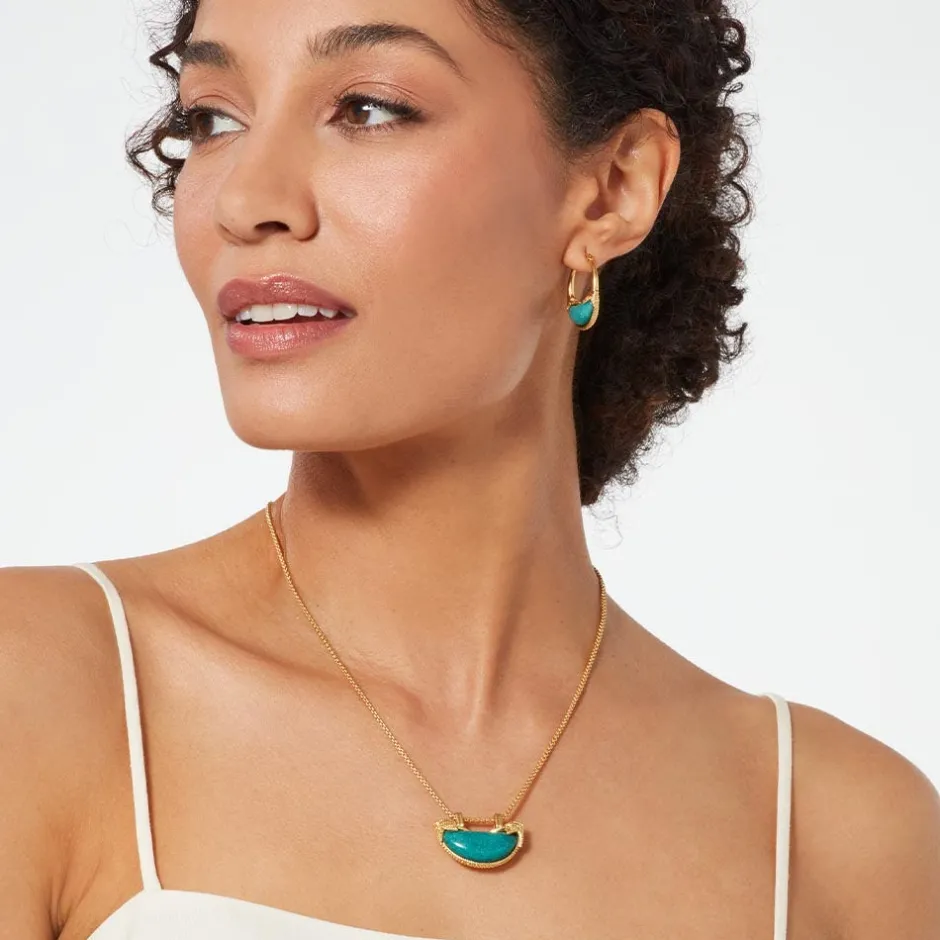 Best Cypriot Jade Crescent Hoop Earrings Earrings