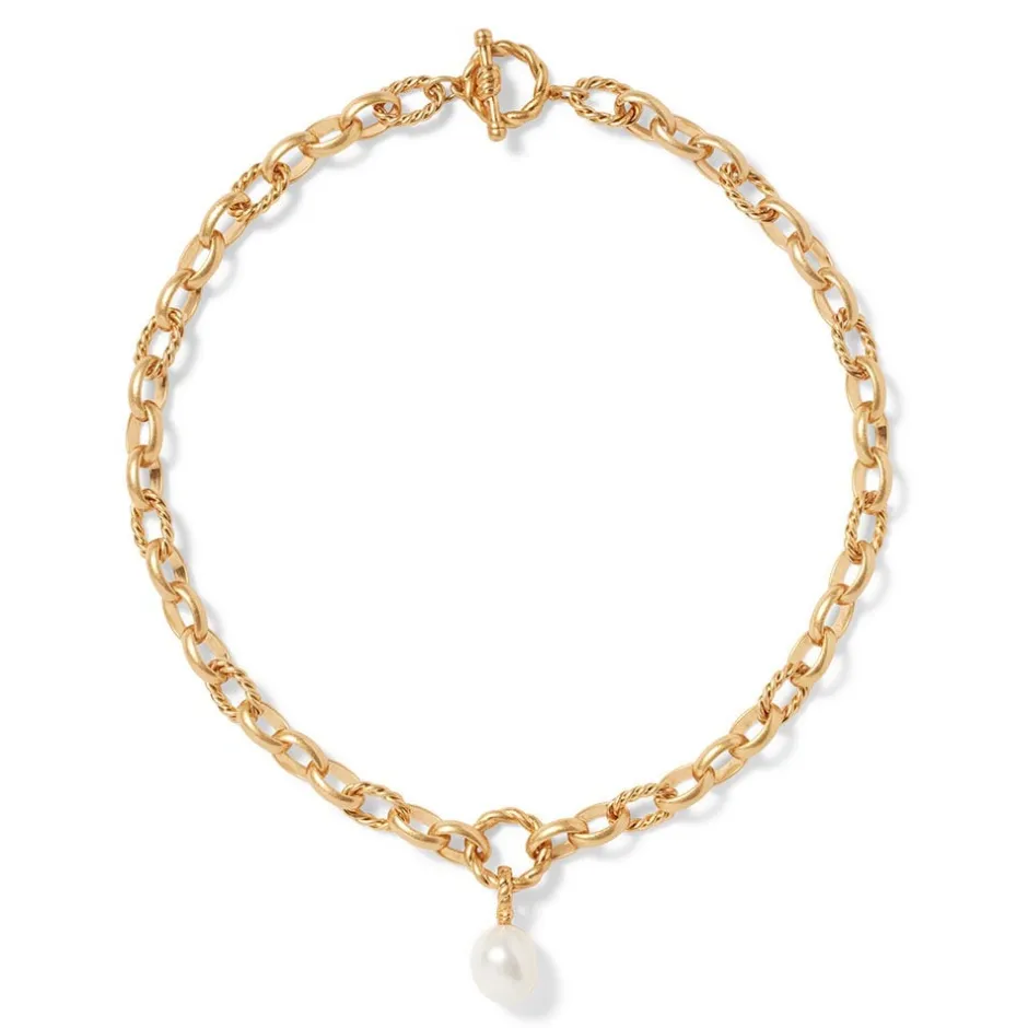 Best Cypriot Twist Pearl Chain Pendant Necklace and Triple-Hoop Earrings Set Jewelry Sets