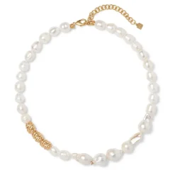 New Cypriot Twist Pearl Necklace and Drop Earrings Set Jewelry Sets
