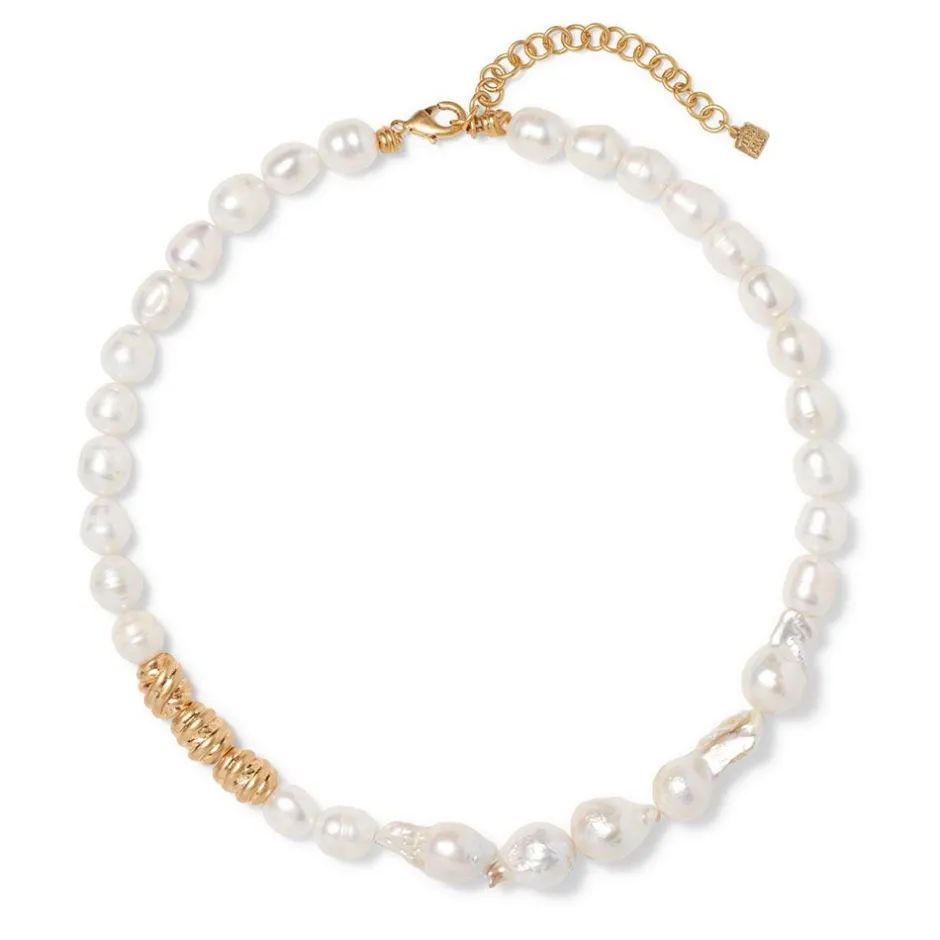New Cypriot Twist Pearl Necklace and Drop Earrings Set Jewelry Sets