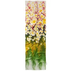 Best Daisy Garden Marbled Paper Oblong Silk Scarf Scarves & Wraps