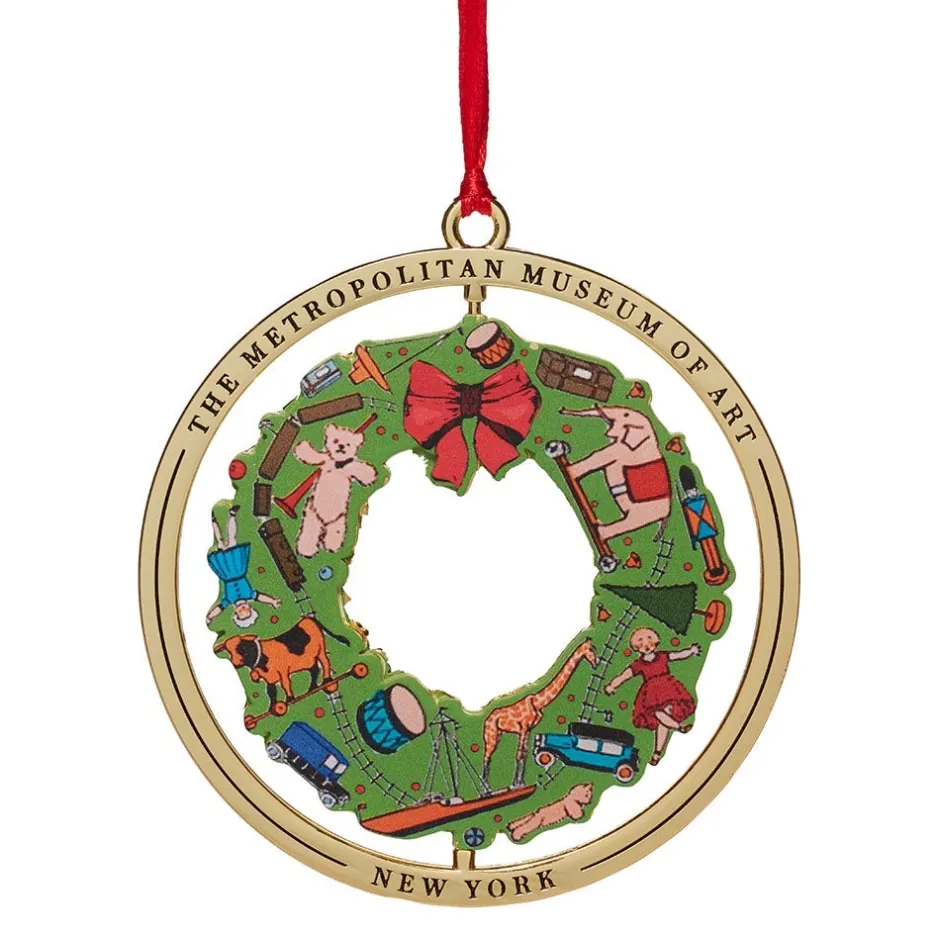 New December Wreath Spinning Ornament Ornaments