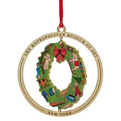 New December Wreath Spinning Ornament Ornaments