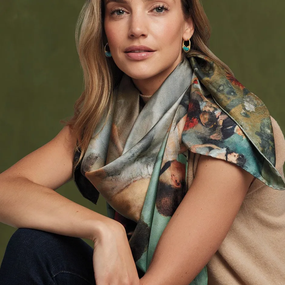 Online Degas Impressions Double-Sided Square Silk Scarf Scarves & Wraps