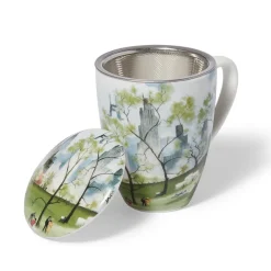 New Dehn Spring in Central Park Covered Mug with Tea Infuser Tableware