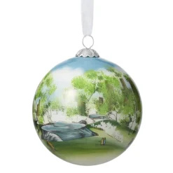 Best Dehn Spring in Central Park Hand-Painted Glass Ornament Ornaments