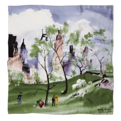 Sale Dehn Spring in Central Park Square Silk Scarf Scarves & Wraps