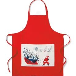 Best Earle Santa and Deer Apron with Pocket Tableware
