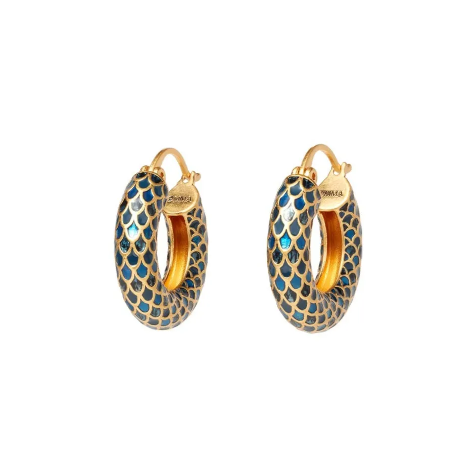Outlet Egyptian Feather Hoop Earrings Earrings