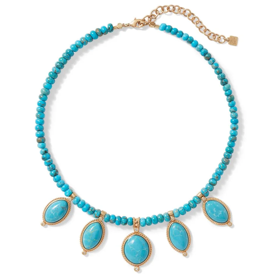 Outlet Egyptian Hathor Turquoise Multi-Drop Necklace Necklaces