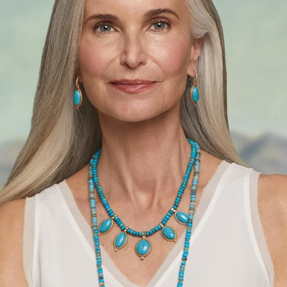 Hot Egyptian Hathor Turquoise Drop Earrings Earrings
