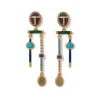 Sale Egyptian Heart Scarab Chandelier Earrings Earrings