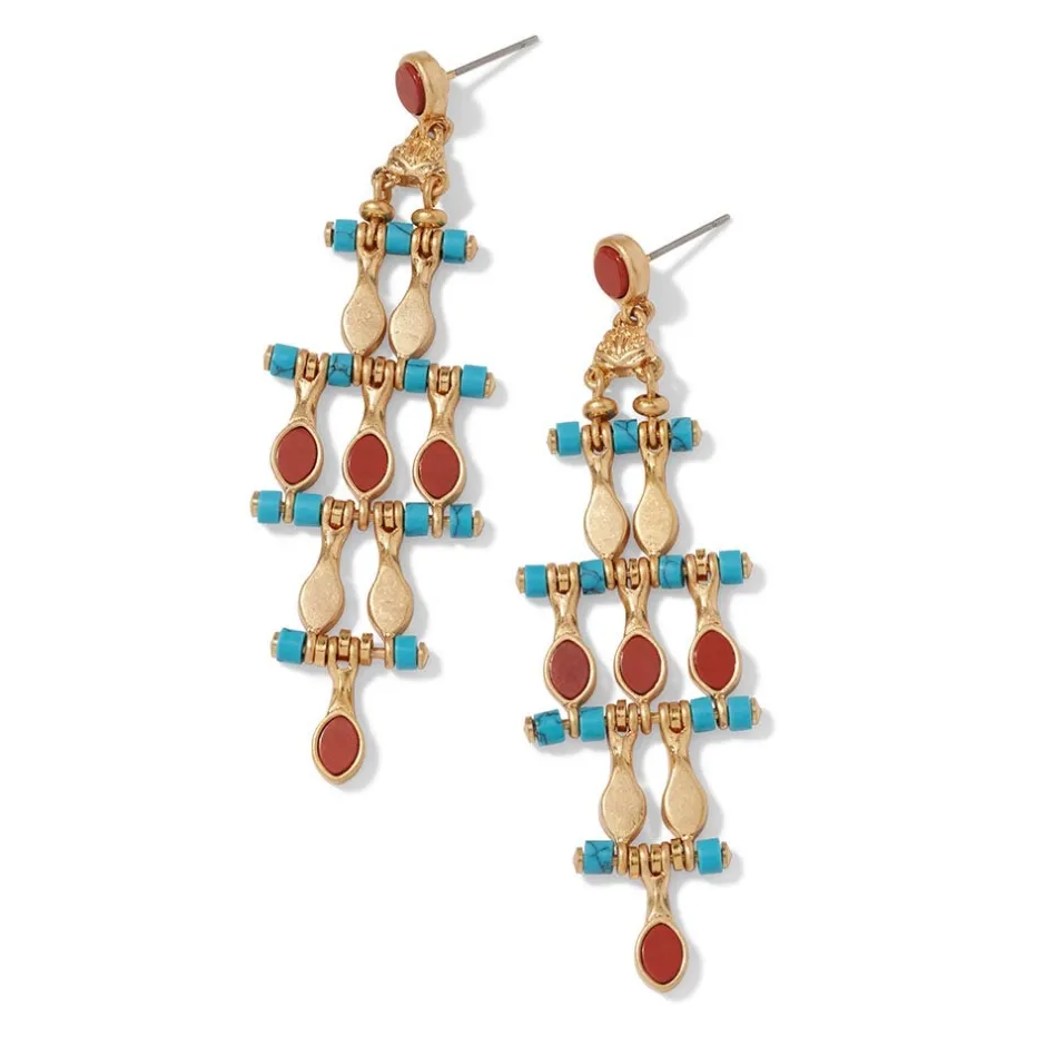 Egyptian Nefer Amulet Chandelier Earrings Earrings