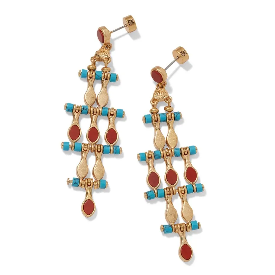 Egyptian Nefer Amulet Chandelier Earrings Earrings