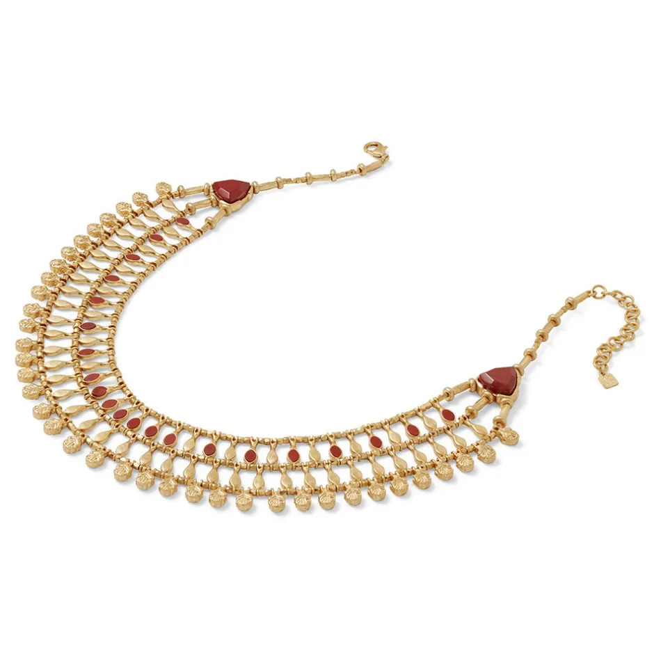 Sale Egyptian Nefer Amulet Red Jasper Collar Necklace Necklaces