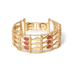 Outlet Egyptian Nefer Amulet Red Jasper Ladder Bracelet Bracelets