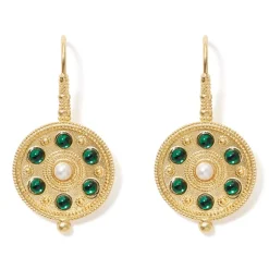 Discount Embellished Disc Drop Earrings Earrings